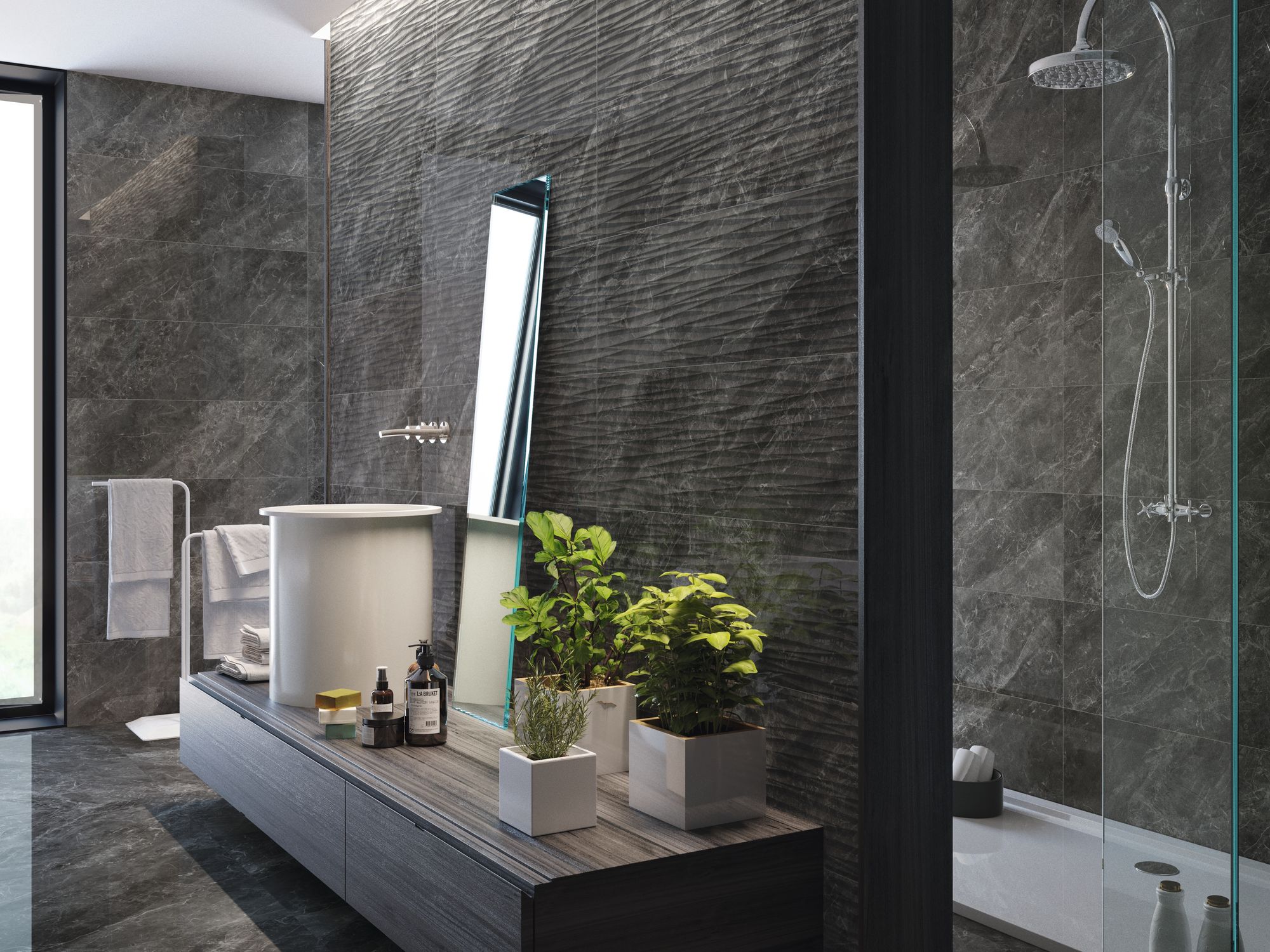 Feinsteinfliesen Emperador Black 60x60x1cm Glanz