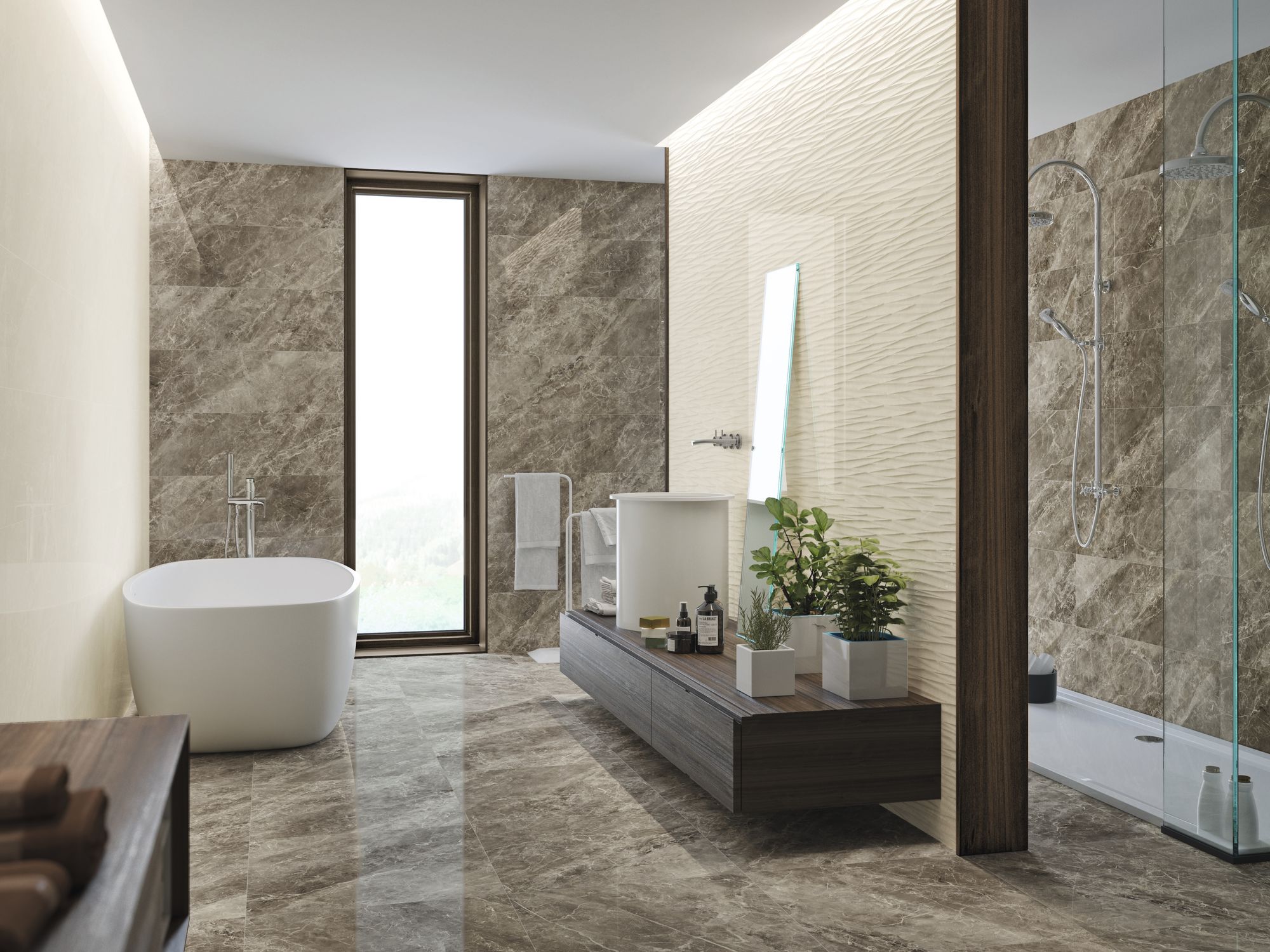 Feinsteinfliesen Emperador Brown 60x60x1cm Glanz