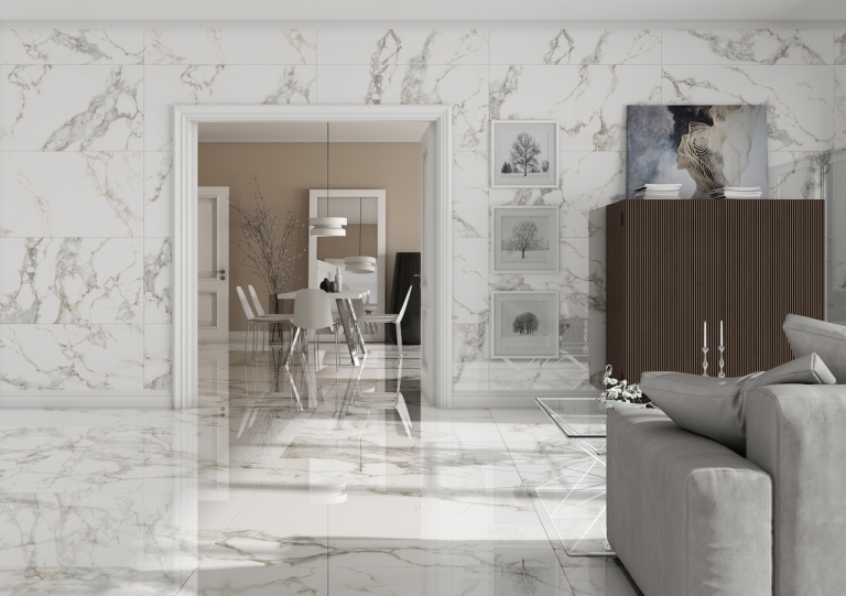 Luar White Fliese 119x59 Raum