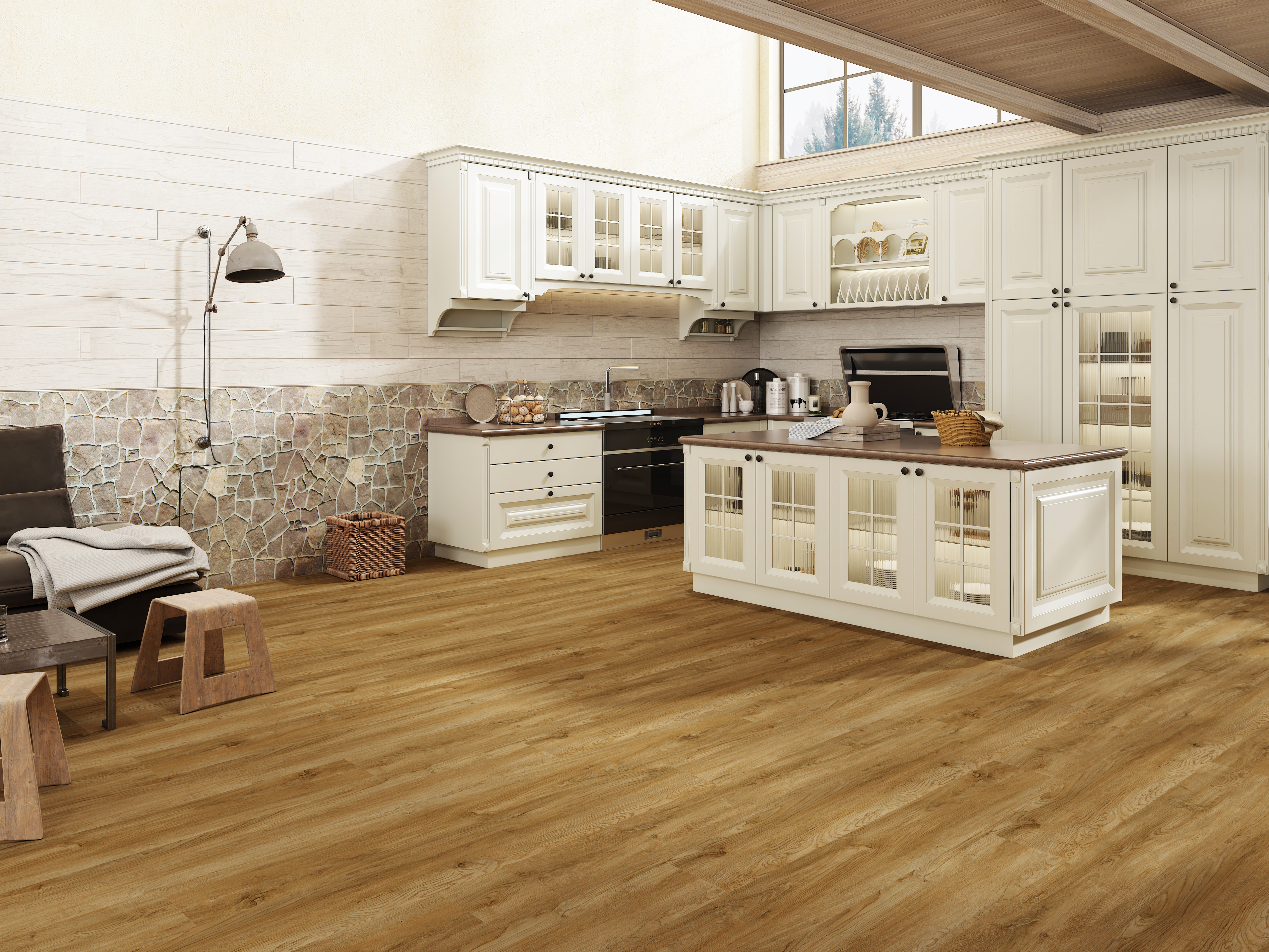 Klick Vinylboden Honeyed Maple 121,9x22,8x0,5cm matt