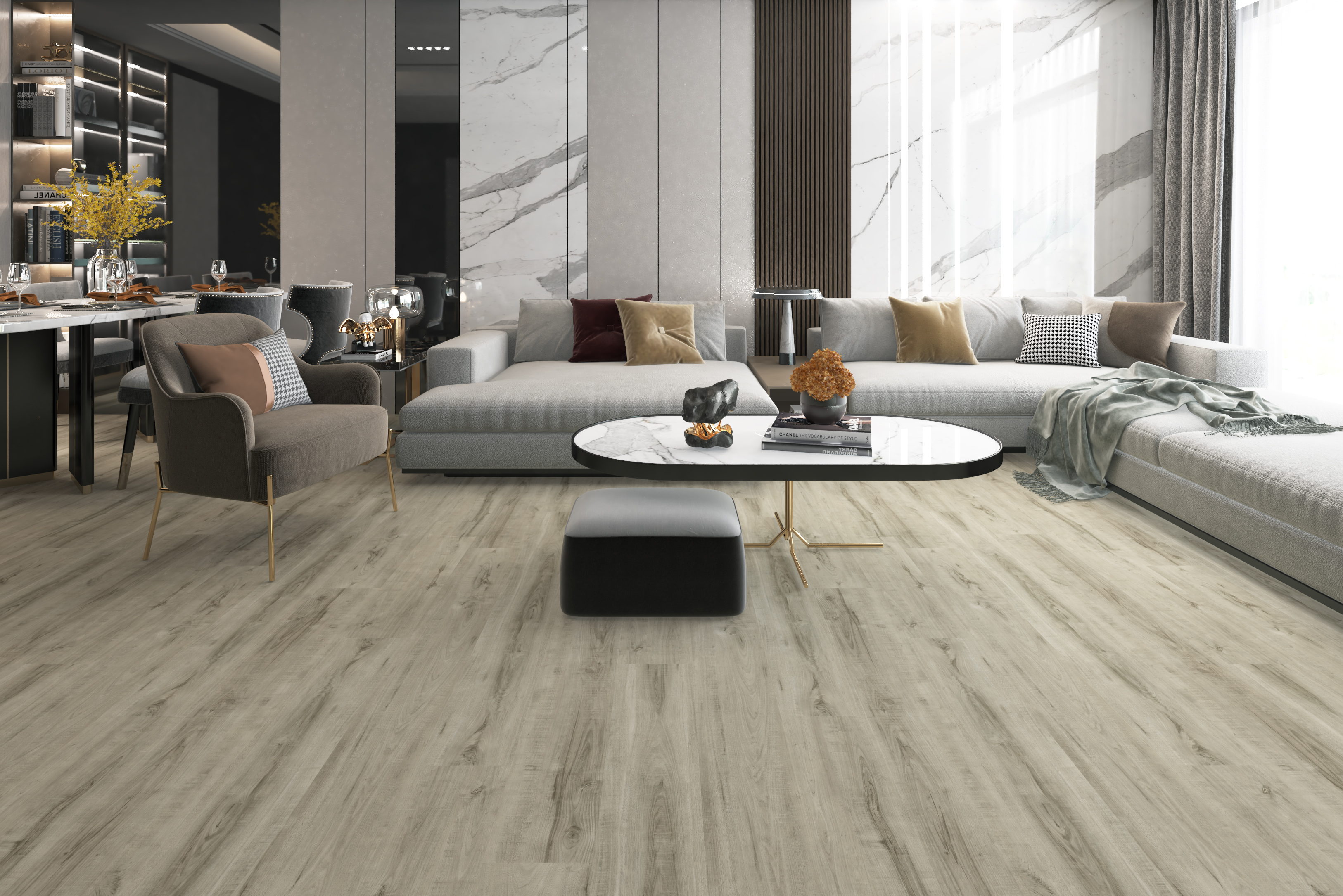 Klick Vinylboden Amber Gris 121,9x22,8x0,5cm matt