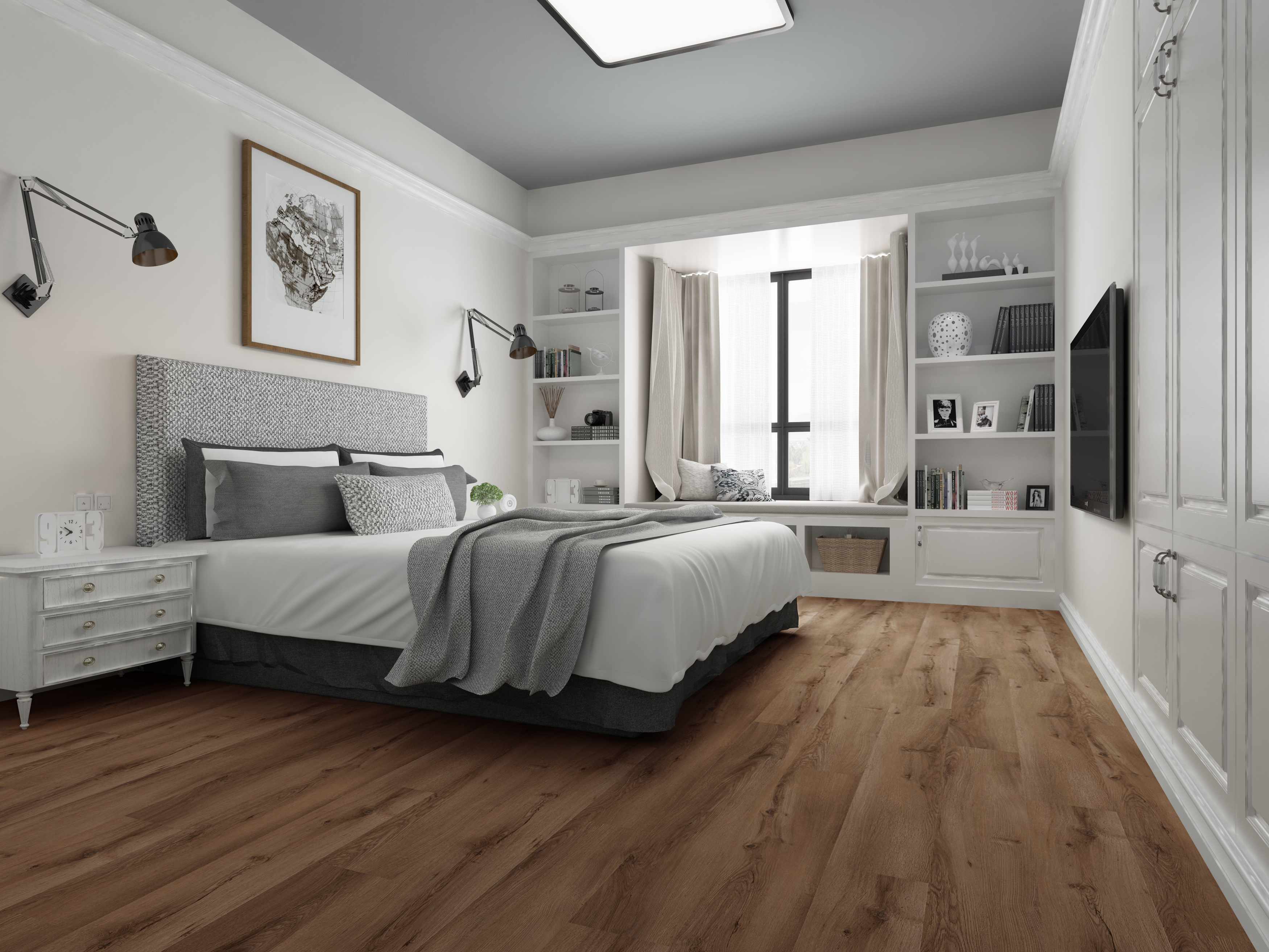 Klick Vinylboden Silken Walnut 121,9x22,8x0,5cm matt