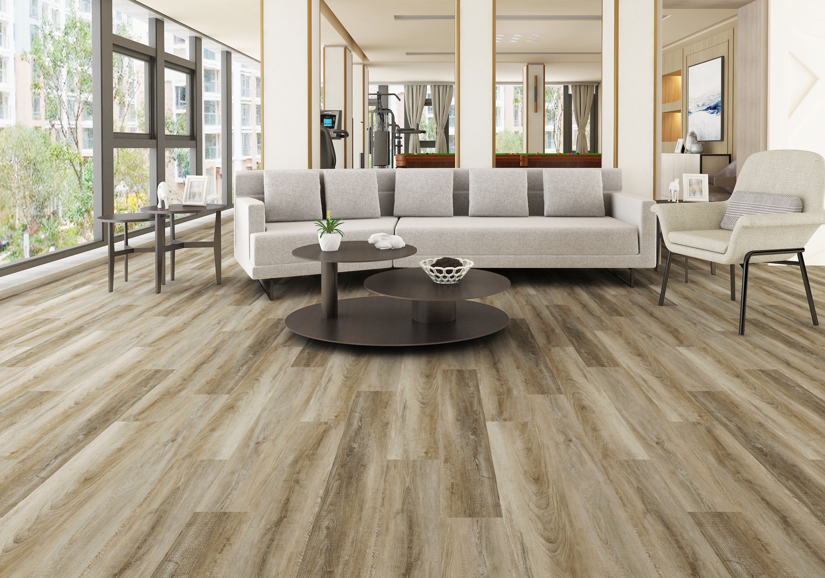 Klick Vinylboden Amsterdam Teak 121,9x22,8x0,5cm matt