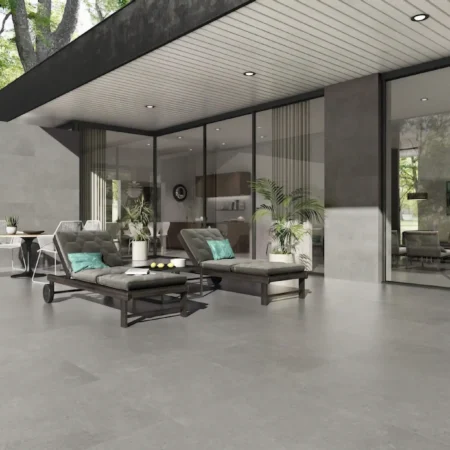 Feinsteinfliesen Calcita Gris 80x80x1cm matt