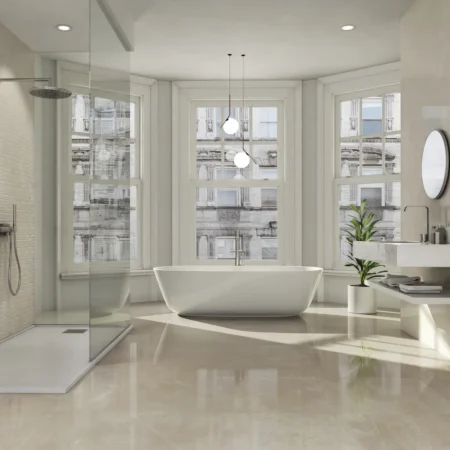 Feinsteinfliesen Sutile Taupe 80x80x1cm poliert