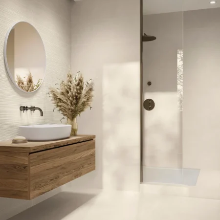 Feinsteinzeug 120x60x0,8 cm matt Betonoptik Beige - Core Sand